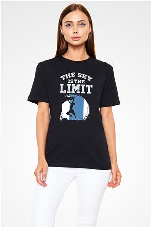 Dağcılık - Mountaineering Baskılı Unisex Siyah Tişört - Tshirt