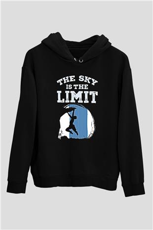 Dağcılık - Mountaineering Baskılı Unisex Siyah Hoodie