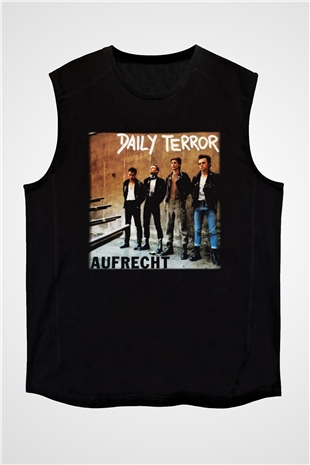 Daily Terror Siyah Unisex Kolsuz Tişört