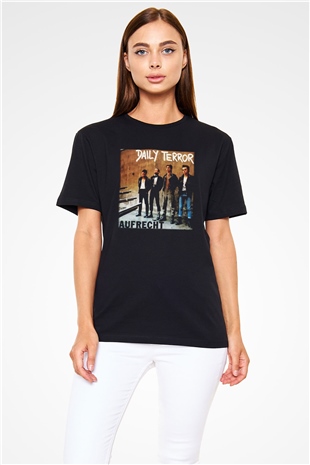 Daily Terror Siyah Unisex Tişört T-Shirt - TişörtFabrikası