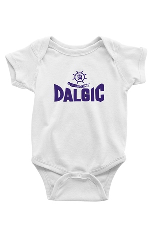 Dalgıç Baskılı Beyaz Unisex Bebek Body - Zıbın