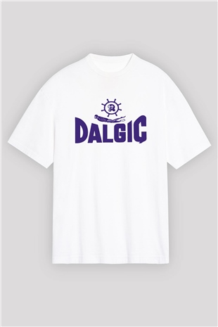 Dalgıç Beyaz Unisex Oversize Tişört T-Shirt