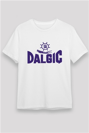 Dalgıç Beyaz Unisex Tişört T-Shirt - TişörtFabrikası