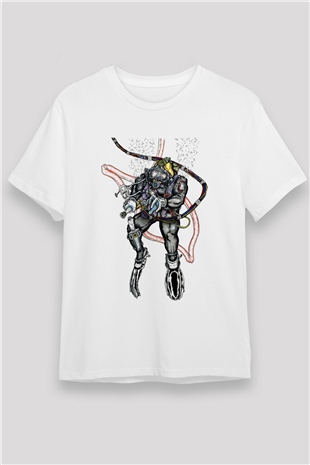 Dalgıç Beyaz Unisex Tişört T-Shirt - TişörtFabrikası