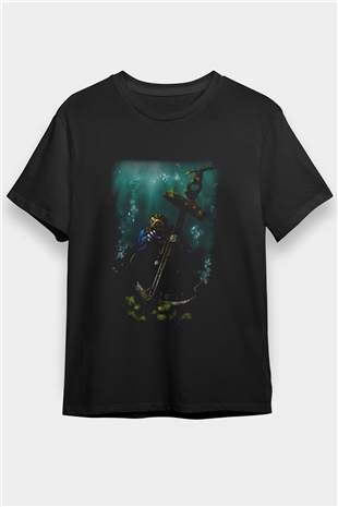 Dalgıç Siyah Unisex Tişört T-Shirt - TişörtFabrikası