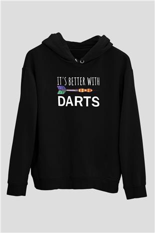 Dalgıçlık - Mountaineering Baskılı Unisex Siyah Hoodie