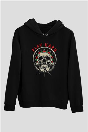 Dalgıçlık - Mountaineering Baskılı Unisex Siyah Hoodie