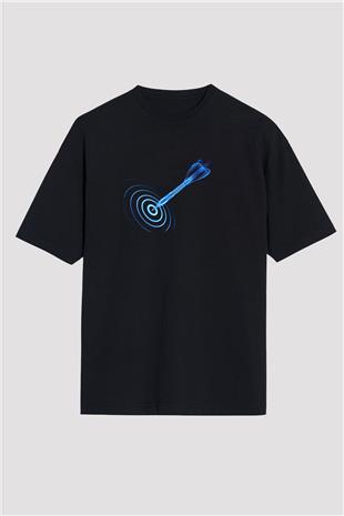 Dalgıçlık - Mountaineering Baskılı Unisex Siyah Oversize Tişört