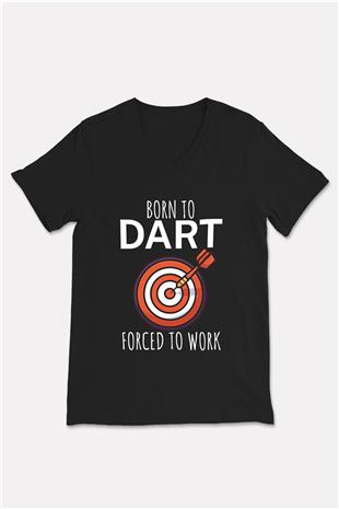 Dalgıçlık - Mountaineering Baskılı Unisex Siyah V Yaka Tişört