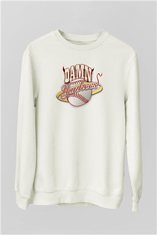 Damn Yankees Beyaz Unisex Sweatshirt