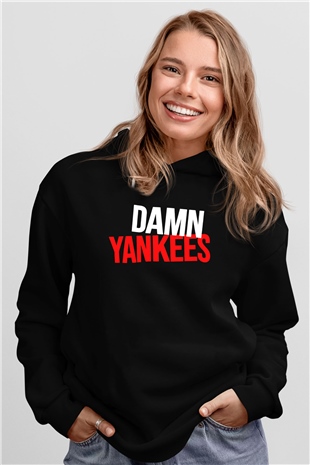 Damn Yankees Siyah Unisex Hoodie