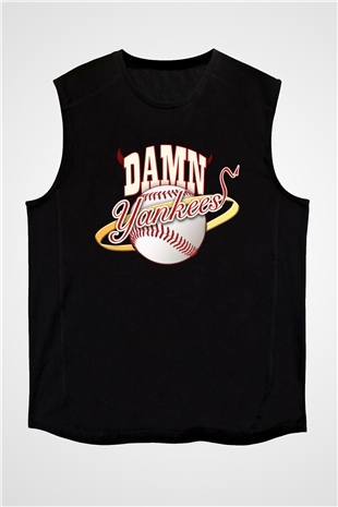 Damn Yankees Siyah Unisex Kolsuz Tişört