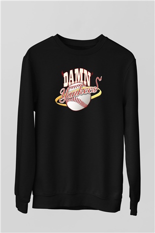 Damn Yankees Siyah Unisex Sweatshirt