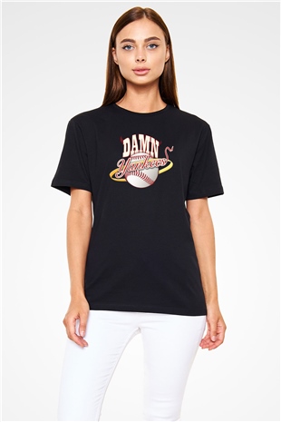 Damn Yankees Siyah Unisex Tişört T-Shirt - TişörtFabrikası