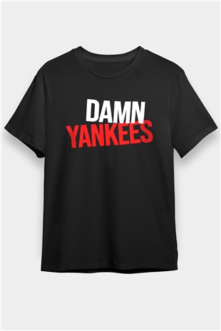 Damn Yankees Siyah Unisex Tişört T-Shirt - TişörtFabrikası