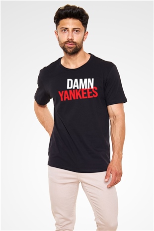 Damn Yankees Siyah Unisex Tişört T-Shirt - TişörtFabrikası
