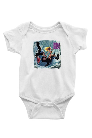 Danger Danger Baskılı Unisex Beyaz Bebek Body - Zıbın