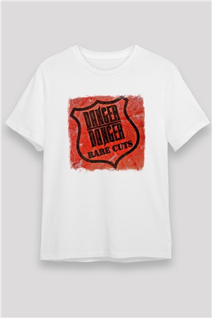Danger Danger Baskılı Unisex Beyaz Tişört