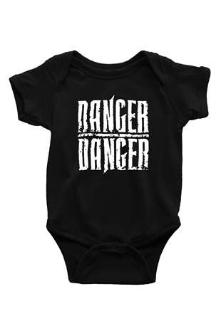 Danger Danger Siyah Bebek Body - Zıbın