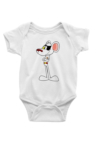 Danger Mouse Beyaz Bebek Body - Zıbın