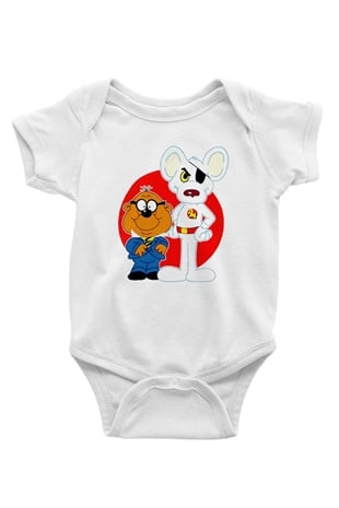 Danger Mouse Beyaz Bebek Body - Zıbın