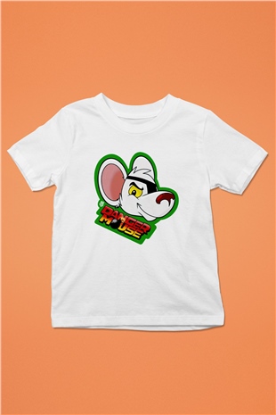 Danger Mouse Beyaz Unisex Çocuk Tişört