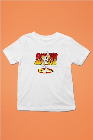 Danger Mouse Beyaz Unisex Çocuk Tişört
