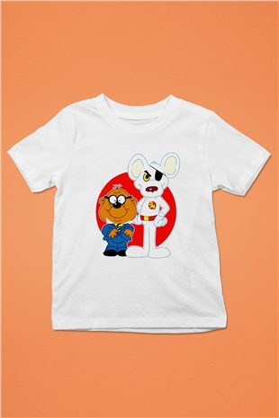 Danger Mouse Beyaz Unisex  Çocuk Tişört