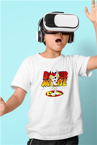 Danger Mouse Beyaz Unisex Çocuk Tişört