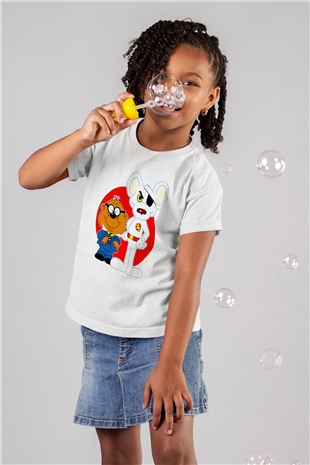 Danger Mouse Beyaz Unisex  Çocuk Tişört