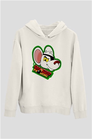 Danger Mouse Beyaz Unisex Hoodie