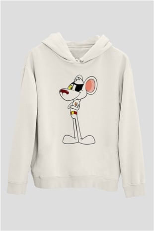 Danger Mouse Beyaz Unisex Hoodie