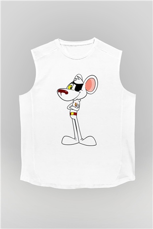 Danger Mouse Beyaz Unisex Kolsuz Tişört