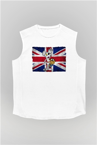 Danger Mouse Beyaz Unisex Kolsuz Tişört