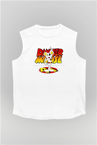 Danger Mouse Beyaz Unisex Kolsuz Tişört