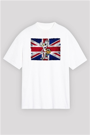 Danger Mouse Beyaz Oversize Tişört Oversize T-shirt