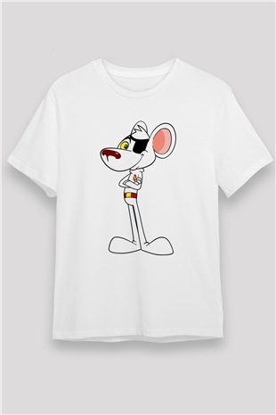 Danger Mouse Beyaz Unisex Tişört T-Shirt