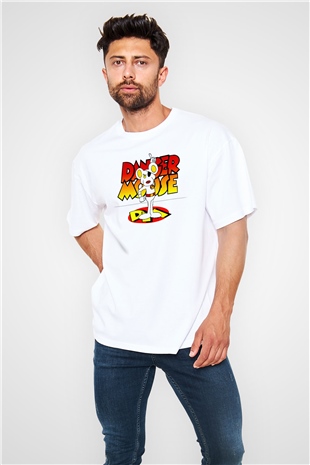 Danger Mouse Beyaz Oversize Tişört Oversize T-shirt