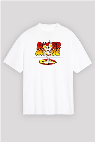 Danger Mouse Beyaz Oversize Tişört Oversize T-shirt