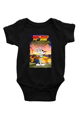 Danger Mouse Siyah Bebek Body - Zıbın