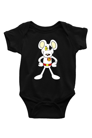 Danger Mouse Siyah Bebek Body - Zıbın