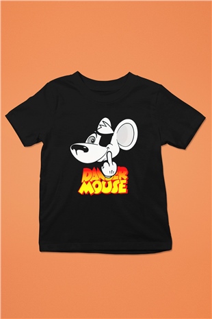 Danger Mouse Siyah Unisex  Çocuk Tişört