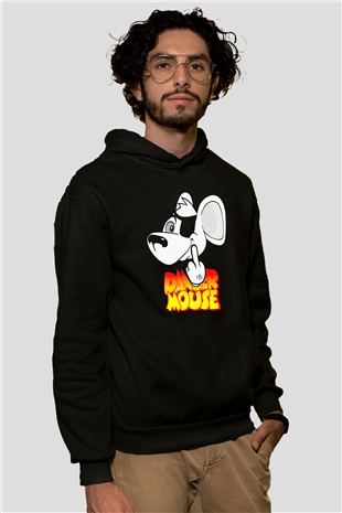 Danger Mouse Siyah Unisex Hoodie