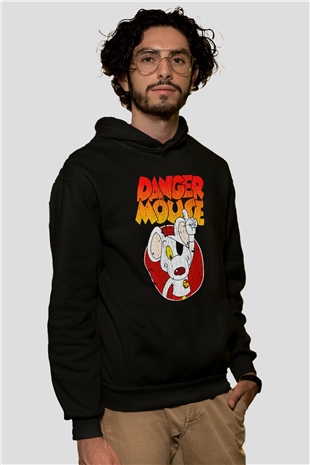 Danger Mouse Siyah Unisex Hoodie