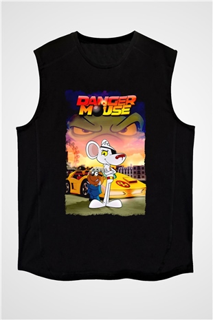 Danger Mouse Siyah Unisex  Kolsuz Tişört