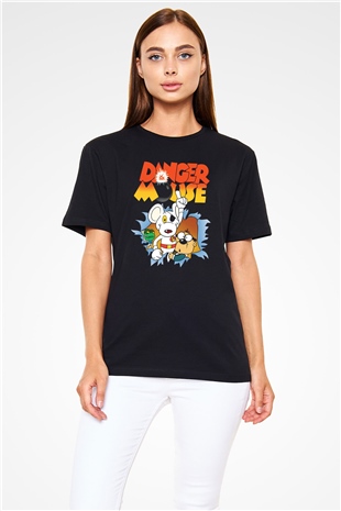 Danger Mouse Siyah Unisex Tişört