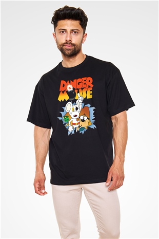Danger Mouse Siyah Oversize Tişört