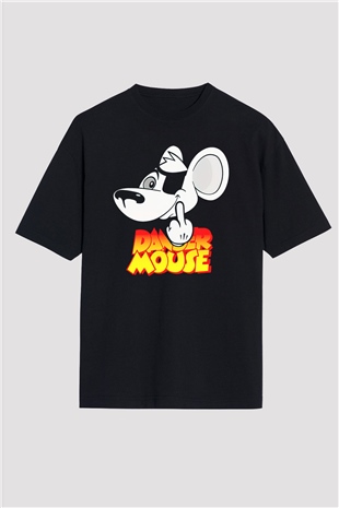 Danger Mouse Siyah Oversize Tişört
