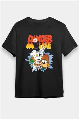 Danger Mouse Siyah Unisex Tişört