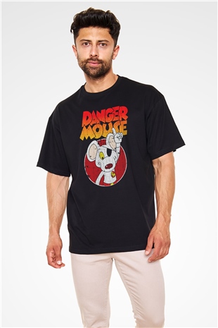 Danger Mouse Siyah Oversize Tişört